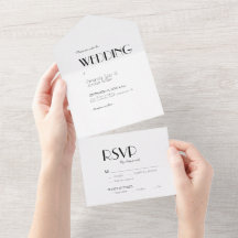 Minimalistisk modern konst Deco Bröllop