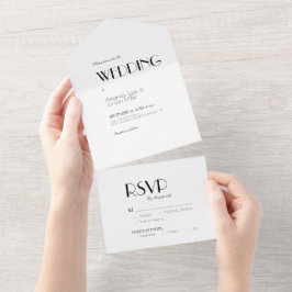 Minimalistisk modern konst Deco Bröllop