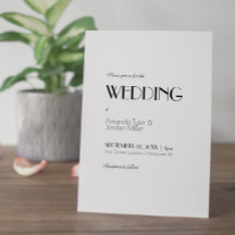 Minimalistisk modern konst Deco Bröllop