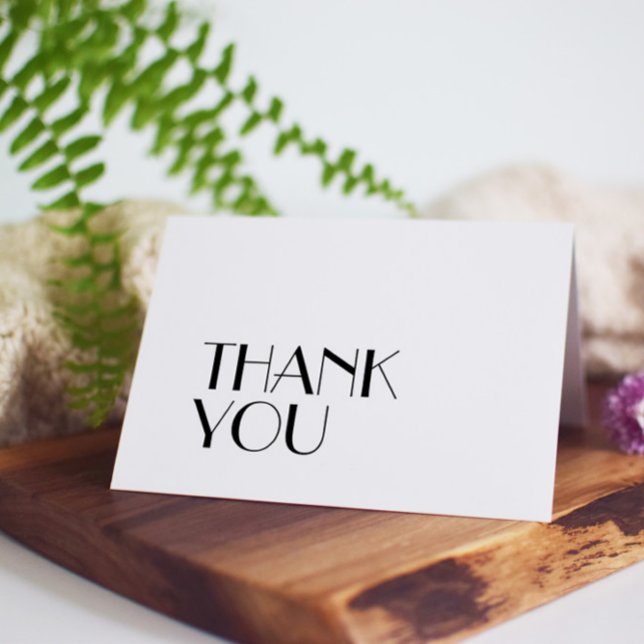 Minimalistisk modern konst Deco Bröllop Tack Kort (Skapare uppladdad)