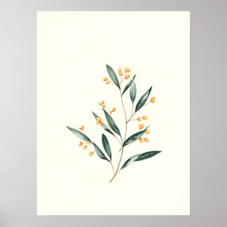 Minimalistisk modern konst.minimalistisk Gren Poster