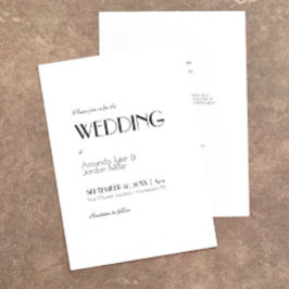 Minimalistisk modern konsthändelse allt på en Bröl Inbjudningar