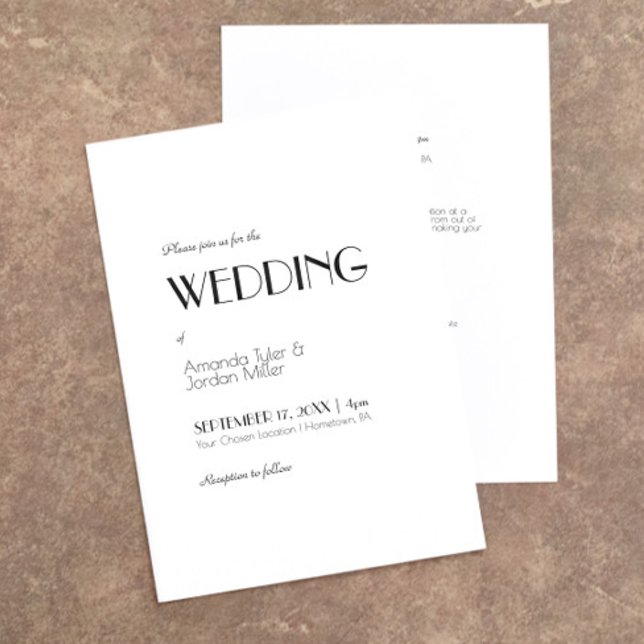 Minimalistisk modern konsthändelse allt på en Bröl Inbjudningar (Skapare uppladdad)