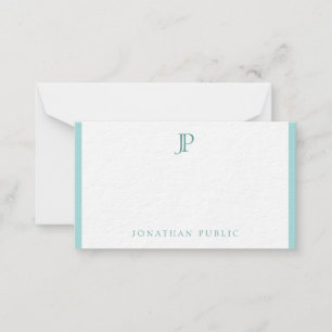 Minimalistisk modern kreativ Monogram-mall Anteckningskort