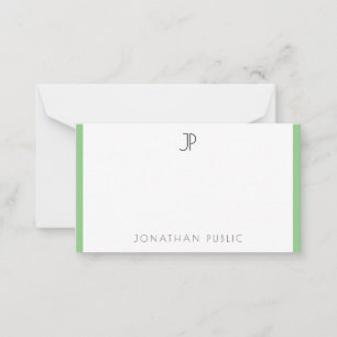 Minimalistisk modern kreativ Monogram-mall Anteckningskort