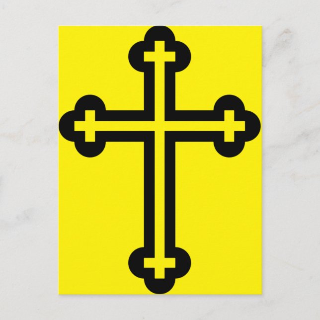 Minimalistisk modern kristen symbolkonst vykort (Framsida)