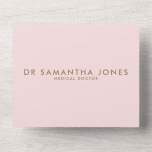 Minimalistisk Modern Läkare Professionell Rosa