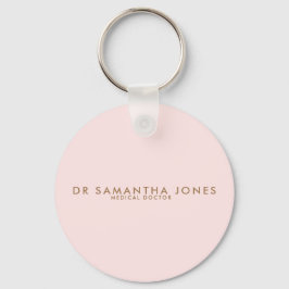 Minimalistisk Modern Läkare Professionell Rosa Nyckelring