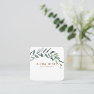 Minimalistisk modern landskaps trädgårdsdesign  fyrkantigt visitkort