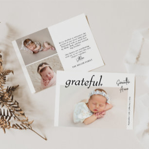 Minimalistisk Modern Landskapsbild Baby Foto Födel Meddelande