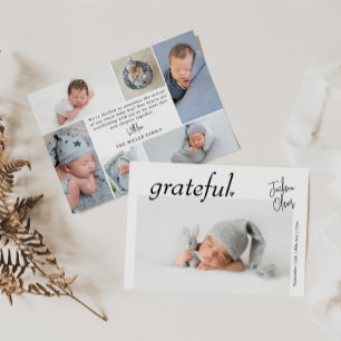 Minimalistisk Modern Landskapsbild Baby Foto Födel Meddelande