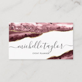 Minimalistisk modern lila-ålder namnteckning skrip visitkort