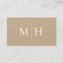Minimalistisk Modern Line Initialer Monogram Kraft