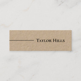 Minimalistisk Modern Line Namn Kraft Mini Visitkort