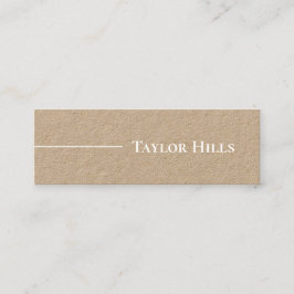 Minimalistisk Modern Line Namn Kraft Mini Visitkort