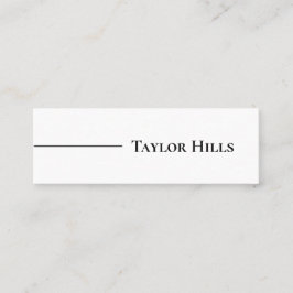 Minimalistisk Modern Line Namn monokrom Mini Visitkort