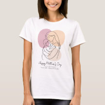Minimalistisk Modern Linje Konst Mamma & Bebis Mor