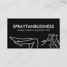 Minimalistisk modern linjefärgning - Tan Spray Visitkort