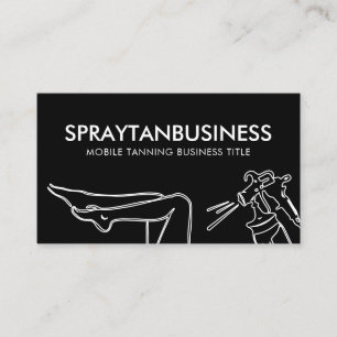 Minimalistisk modern linjefärgning - Tan Spray Visitkort
