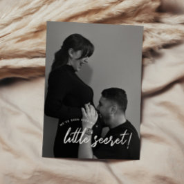 Minimalistisk & Modern "Litet Hemligt" Foto Gravid Meddelande