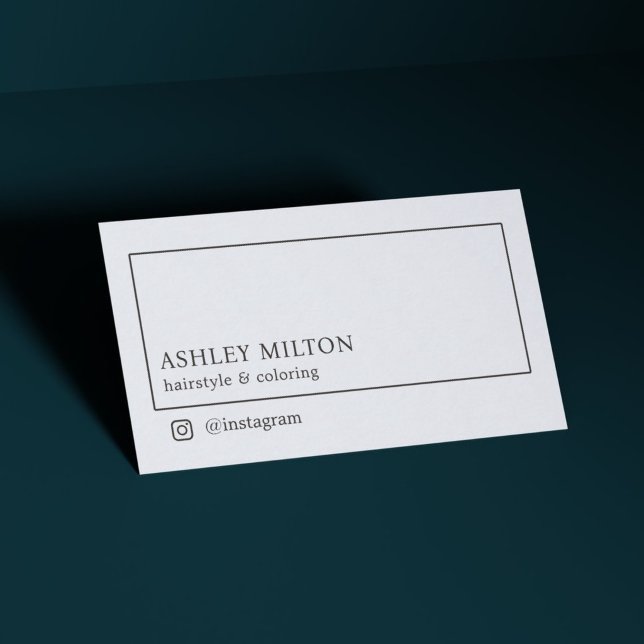 Minimalistisk Modern Ljus Blå Svart Hår Salon Visitkort (Skapare uppladdad)