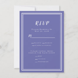 Minimalistisk Modern Ljusblå Bröllops-RSVP
