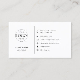 Minimalistisk Modern Logotyp Social-medieikoner Visitkort
