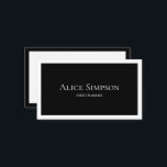 Minimalistisk modern lyx visitkort<br><div class="desc">Modern lyxstil med svart och vitt affärskort. Perfekt för evenemangsplanerare, hårstilslista, lärare med mera.</div>