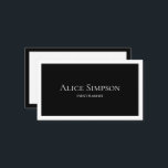 Minimalistisk modern lyx visitkort<br><div class="desc">Modern lyxstil med svart och vitt affärskort. Perfekt för evenemangsplanerare,  hårstilslista,  lärare med mera.</div>