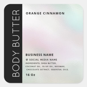 Minimalistisk modern lyxtypografi fyrkantigt klistermärke