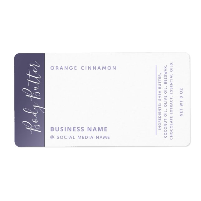 Minimalistisk modern lyxtypografi, vit lavender fraktsedel (Framsidan)