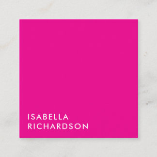 Minimalistisk modern Magenta Fyrkantigt Visitkort