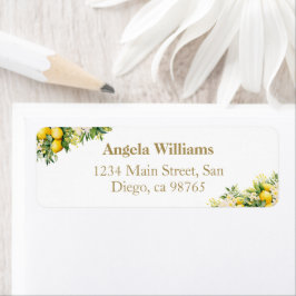 Minimalistisk Modern Main Squeeze Bröllopsdusch Returadress Etikett