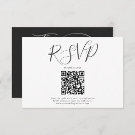 Minimalistisk modern manustypografi bröllop OSA kort