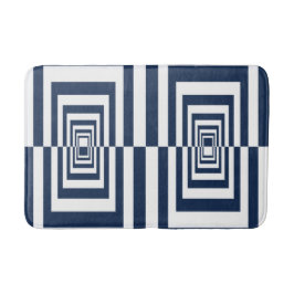 Minimalistisk Modern Marinblå Geometrisk Badrumsmatta
