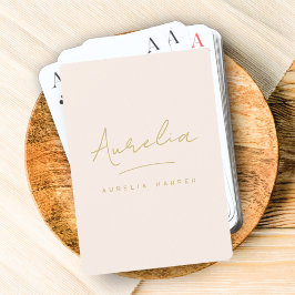 Minimalistisk Modern Monogram Anpassningsbar för   Casinokort