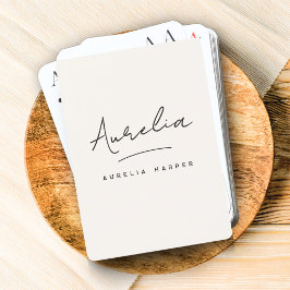 Minimalistisk Modern Monogram-Anpassningsbar Namnt Casinokort