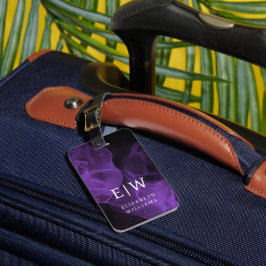 Minimalistisk Modern Monogram Elegant Mönster Bagagebricka