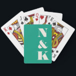 Minimalistisk Modern Monogram Emerald Grönt Bröllo Casinokort<br><div class="desc">Minimalistiskt Modern Monogram Emerald Grönt Bröllop-spelkort</div>