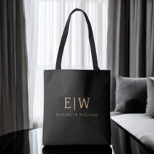 Minimalistisk modern Monogram för svart och Guld