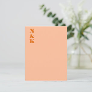 Minimalistisk Modern Monogram Första Bokstäver Per Tack Kort
