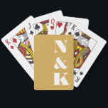 Minimalistisk Modern Monogram Gult Personligt bröl Casinokort<br><div class="desc">Minimalistisk Modern Monogram Bröllop-Personlig spelkort med vit text i Gultens bakgrund</div>