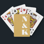 Minimalistisk Modern Monogram Gult Personligt bröl Casinokort<br><div class="desc">Minimalistisk Modern Monogram Bröllop-Personlig spelkort med vit text i Gultens bakgrund</div>