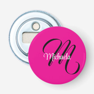 Minimalistisk modern monogram initial namn varmt r flasköppnare