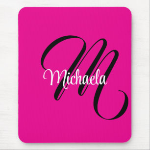 Minimalistisk modern monogram initial namn varmt r musmatta