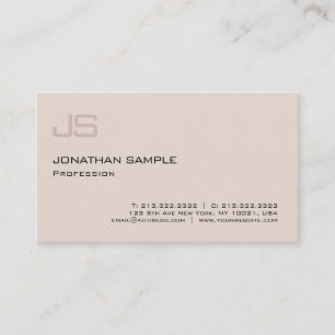 Minimalistisk Modern Monogram-mall för Elegant Visitkort