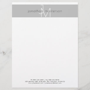 Minimalistisk Modern Monogram-Professionell Brevhuvud