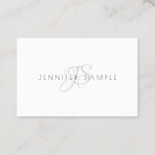 Minimalistisk Modern Monogram-Professionell enkel Visitkort