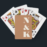 Minimalistisk modern monogram Terracotta Bröllop Casinokort<br><div class="desc">Minimalistiskt Modern Monogram Terracotta Bröllop-spelkort</div>