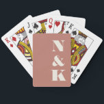 Minimalistisk modern monogram Terracotta Ro Bröllo Casinokort<br><div class="desc">Minimalistiskt,  modernt terrakotta Ro Bröllop Personlig spelkort</div>